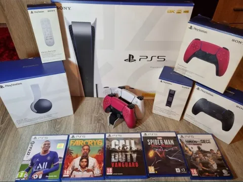 Na prodaju Nova Sony PS5 1TB konzola sa 7 dodatnih igara €200